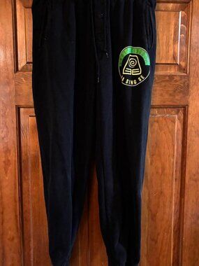 Black Men's Joggers Sweatpants M The Last Airbender Earth Kingdom